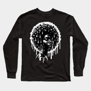 Afrocentric Woman Dripping With Melanin Long Sleeve T-Shirt